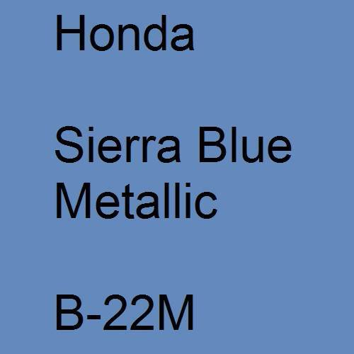 Honda, Sierra Blue Metallic, B-22M.